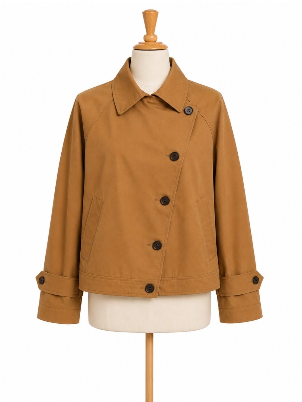 GAP Brown Asymmetrical Short Trench Jacket | XXL T NWT - Picture 11 of 16